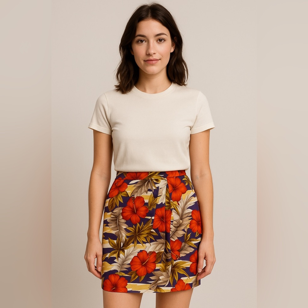 ☀️ JH Collectibles Vintage Floral Silk Skirt